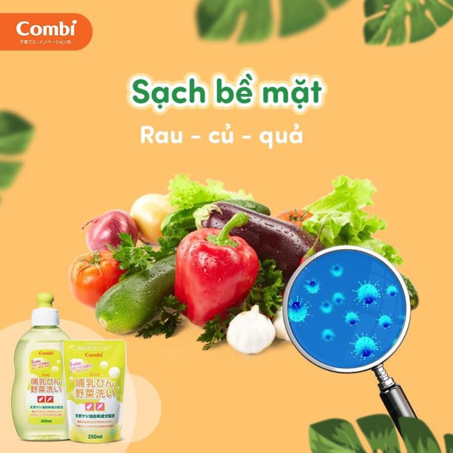 DUNG DỊCH NƯỚC RỬA BÌNH SỮA VÀ RAU CỦ QUẢ TỪ DẦU CỌ COMBI (CHÍNH HÃNG) CHO BÉ (111831)