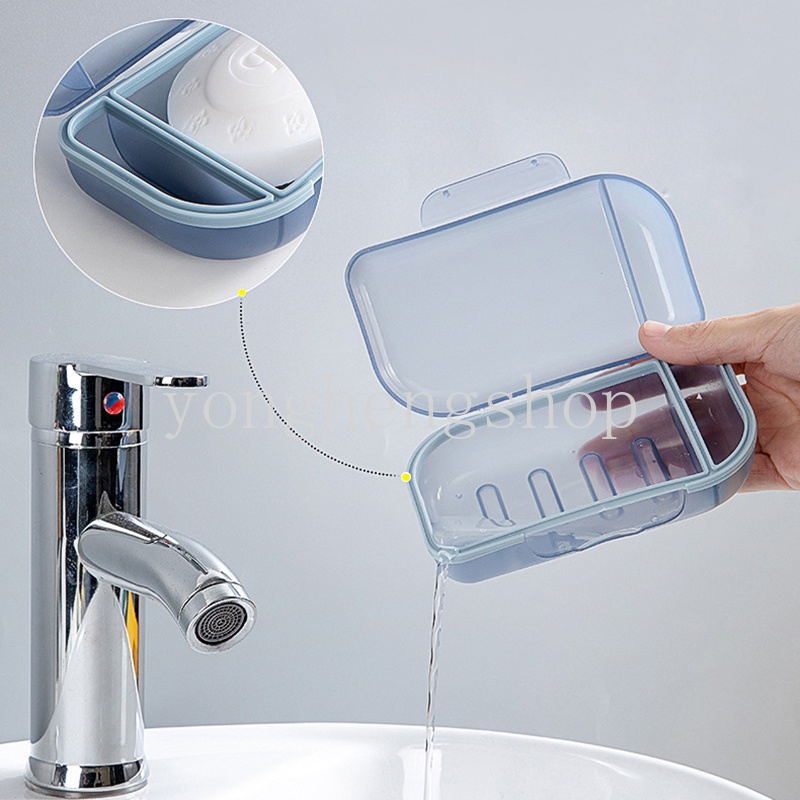 Hộp Nhựa 2 Ngăn Đựng Xà Phòng Tiện Lợi