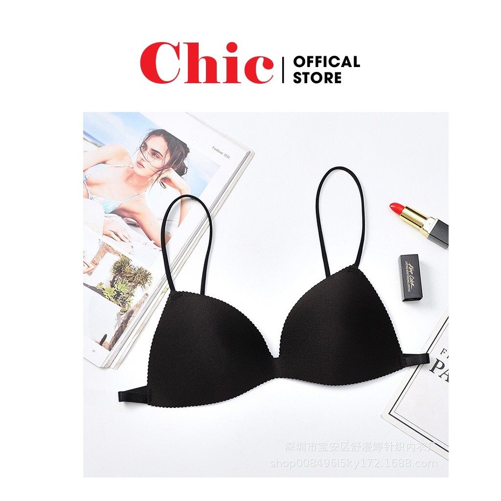 Áo Ngực CBT1BRA13 Áo Bra Su Đúc Hàng Loại 1 CHIC Dây Mảnh Cài Sau Cực Hot Siêu Thoải Mái Mỏng (Freesize 45-65kg)