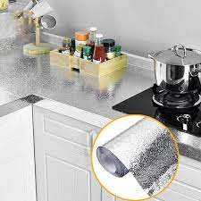 Giấy Bạc Dán Tường Nhà Bếp Cách Nhiệt, Chống Thấm (2M X 60CM), cuộn giấy bạc chống bắn dầu, giữ vệ sinh nhà bếp tiện lợi