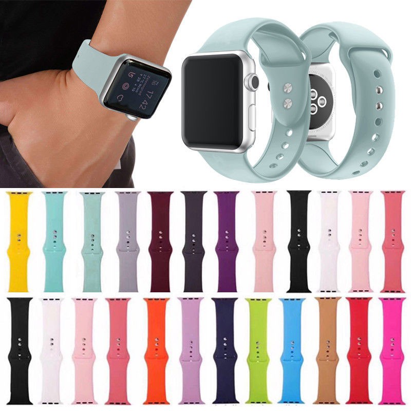 Dây Apple Watch silicon Sport Bands cao cấp nhiều màu size 38/40mm và 42/44mm