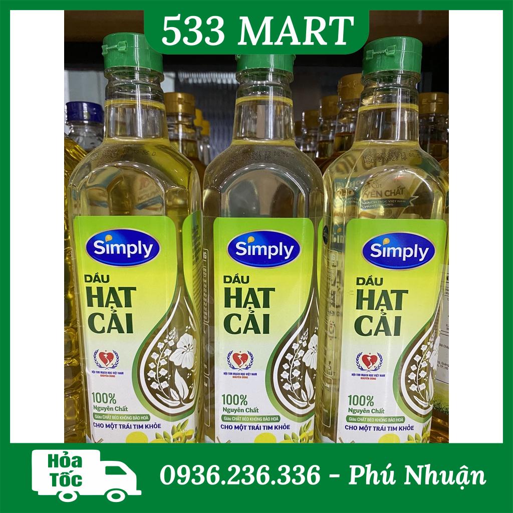 Dầu ăn Simply Hạt cải 1L