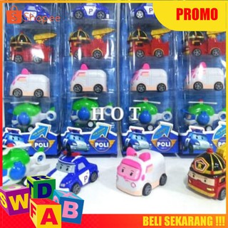 Robocar Poli Set 4 Mô Hình Xe Hơi Đồ Chơi 3 Món Cho Bé