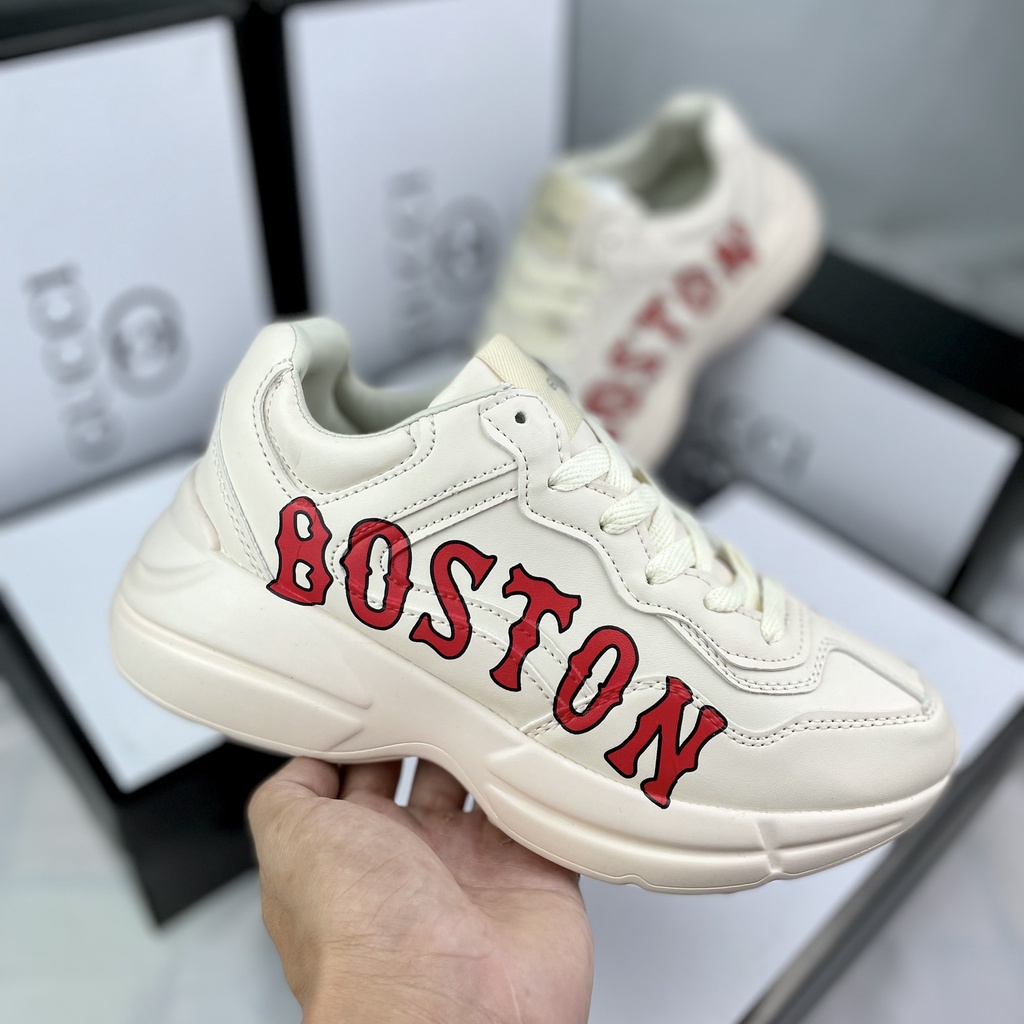 Giày thể thao Sneaker nam nữ, GC Boston phối kem Hot Trend 2021, Full Box tặng vớ, bảo hành 6 tháng