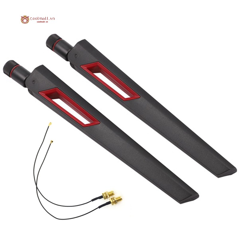 Ăng Ten Wifi 2.4g / 5g Sma Cho Asus Lan / Wi-Fi + Cáp