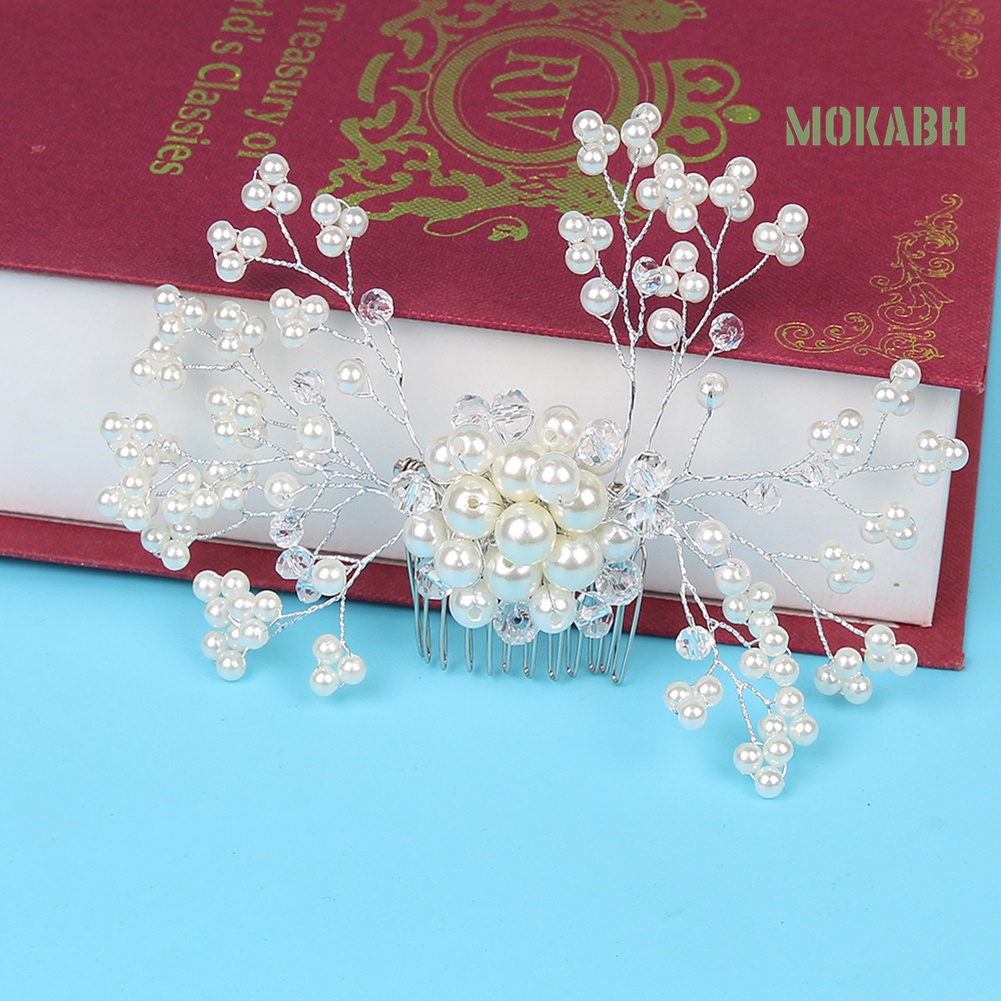 Trâm Cài Tóc Đính Ngọc Trai Giả Thanh Lịch Cho Cô Dâu