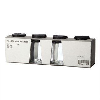 BỘ 4 LỌ ĐỰNG GIA VỊ THỦY TINH IKEA IK70