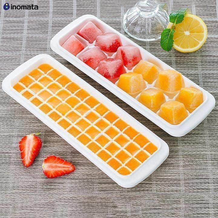 Khay đá Inomata Nhật Bản loại 8 viên, 12 viên, 48 viên (có nắp)