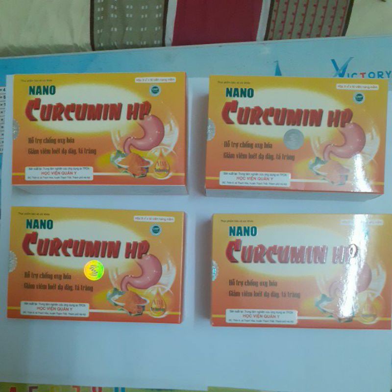 COMBO 4 HỘP Nano Curcumin HP - Học Viên Quân Y - Giải Pháp Cho Người Bệnh Dạ Dày