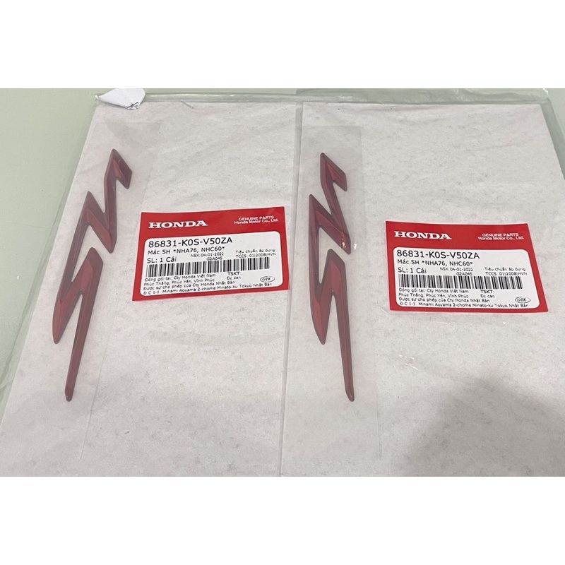 Tem Sh 125 150 2020 2021 2022 màu đỏ ( Giá 1 cái )