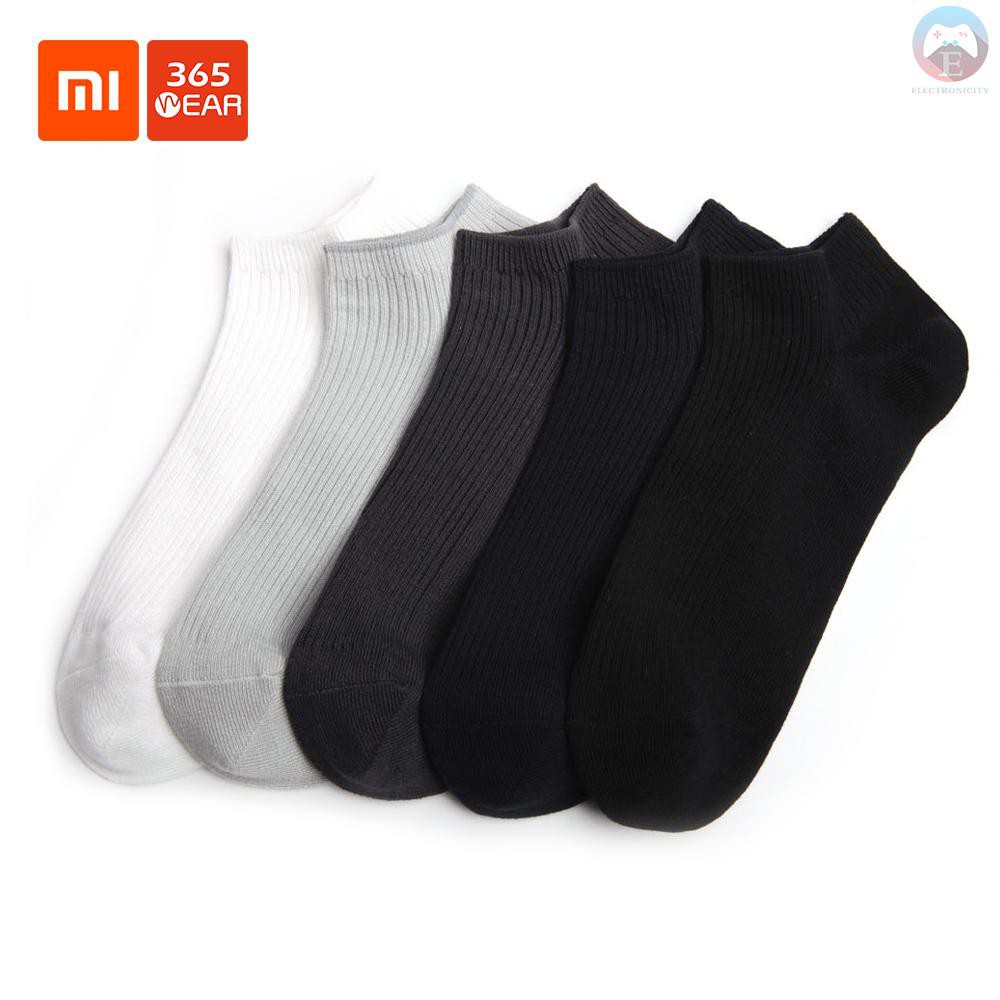 Ê Xiaomi Youpin 365WEAR 5 Pair Men Pima Cotton Sport Ankle Socks Antibacterial Sweat Absorbant Men Performance Cotton Socks 4 Season Wear Cotton Hosiery