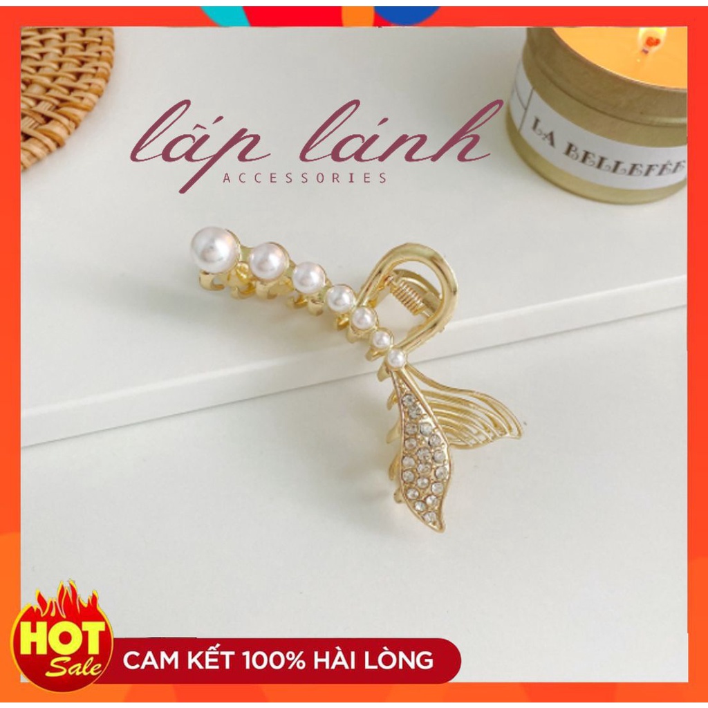 [HOT] KẸP TÓC KẸP CÀNG CUA ĐÍNH HẠT NGỌC NHÂN TẠO SANG TRỌNG THỜI TRANG PHONG CÁCH HÀN QUỐC 214KTOCN