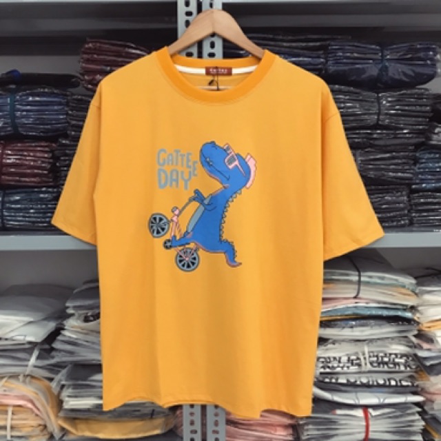 [Mã WA1606 giảm 15% đơn 99k] Áo Thun KHỦNG LONG XE ĐẠP UNISEX A014 | BigBuy360 - bigbuy360.vn