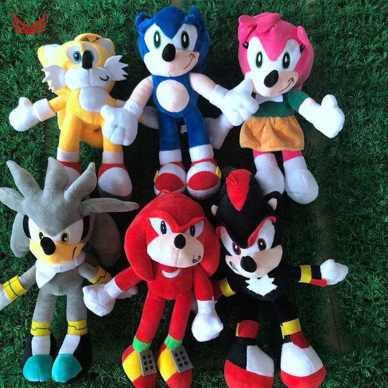 Búp bê nhồi bông hình nhân vật Sonic 30cm đáng yêu