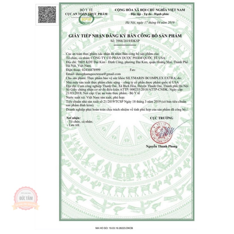 Viên Bổ Gan SILYMARIN B-complex Extra Hộp 100 viên