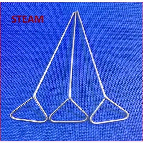 Que trang inox 23cm (que cấy trải vi sinh / que tam giác) dùng trong thí nghiệm