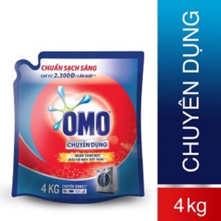 NƯỚC GIẶT OMO 4KG TÚI CHUYÊN DỤNG (cho cả máy cửa trên & cửa trước )
