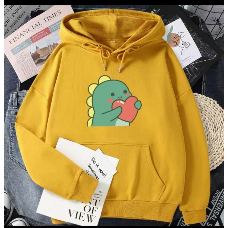 Áo hodi nỉ bông khủng long trái tim ngộ nghĩnh | BigBuy360 - bigbuy360.vn