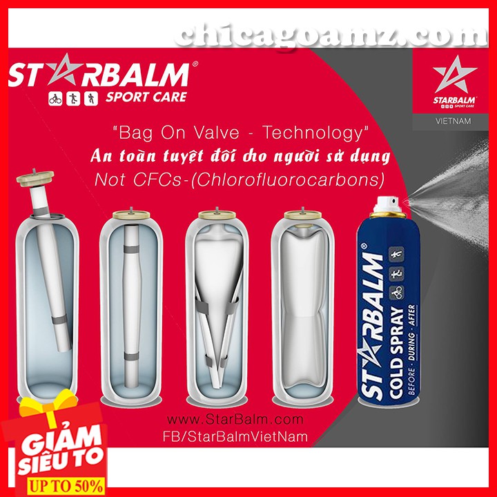 BÌNH XỊT LẠNH THỂ THAO GIẢM ĐAU STARBALM COLD SPRAY CAO CẤP