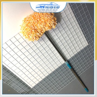 Chổi rửa xe ô tô cán dài chuyên dụng ( 160cm ), đầu chổi sợi bông siêu mềm mịn, viền bọc cao su