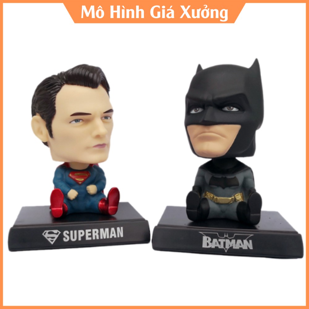 Mô Hình Batman , Superman Chibi lắc đầu - Trang trí taplo ô tô - Trang trí bàn học bàn , bàn làm việc - Kê Điện Thoại