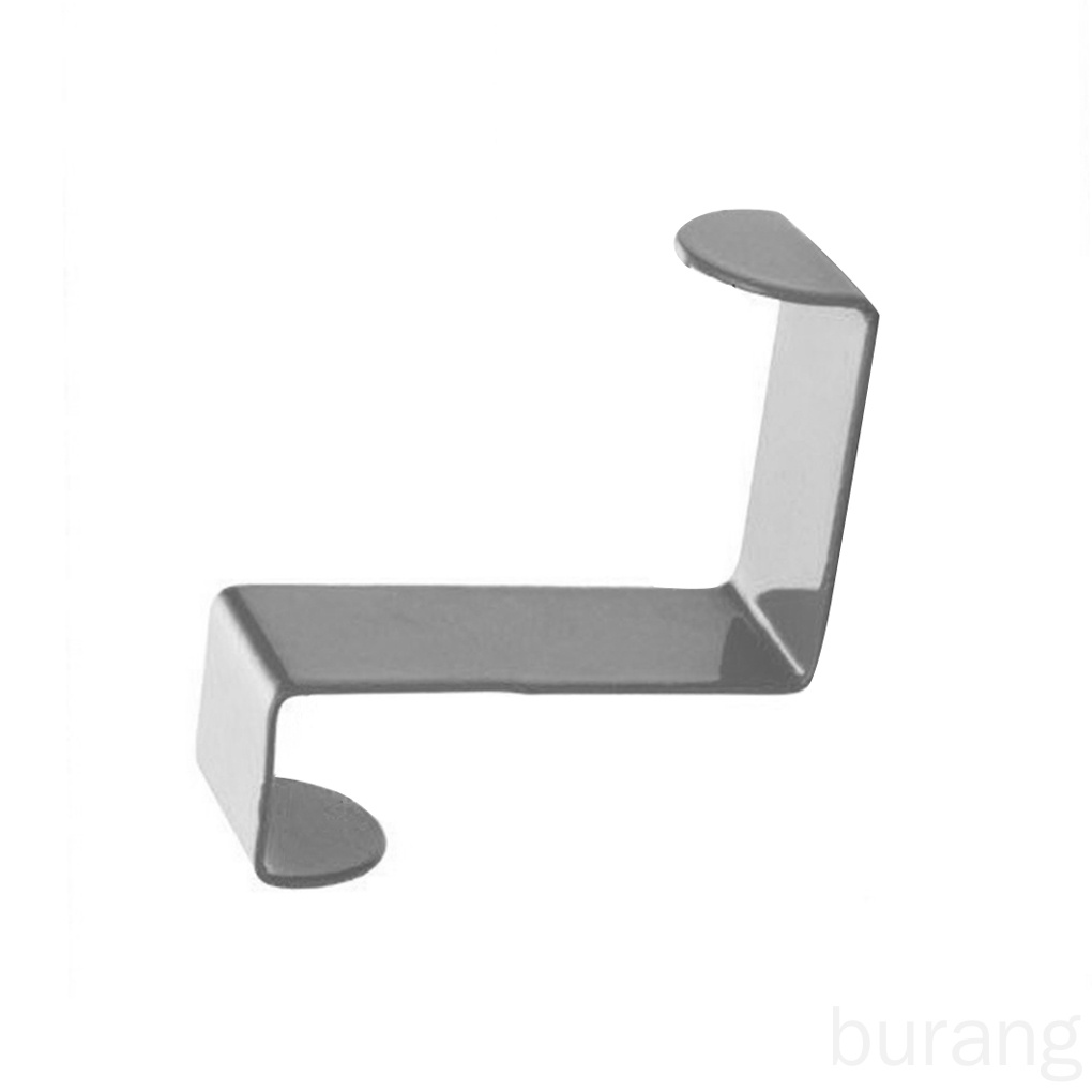 Set 2 móc treo đồ gắn cửa tủ bằng thép không gỉ tiện dụng cho nhà bếp/văn phòng