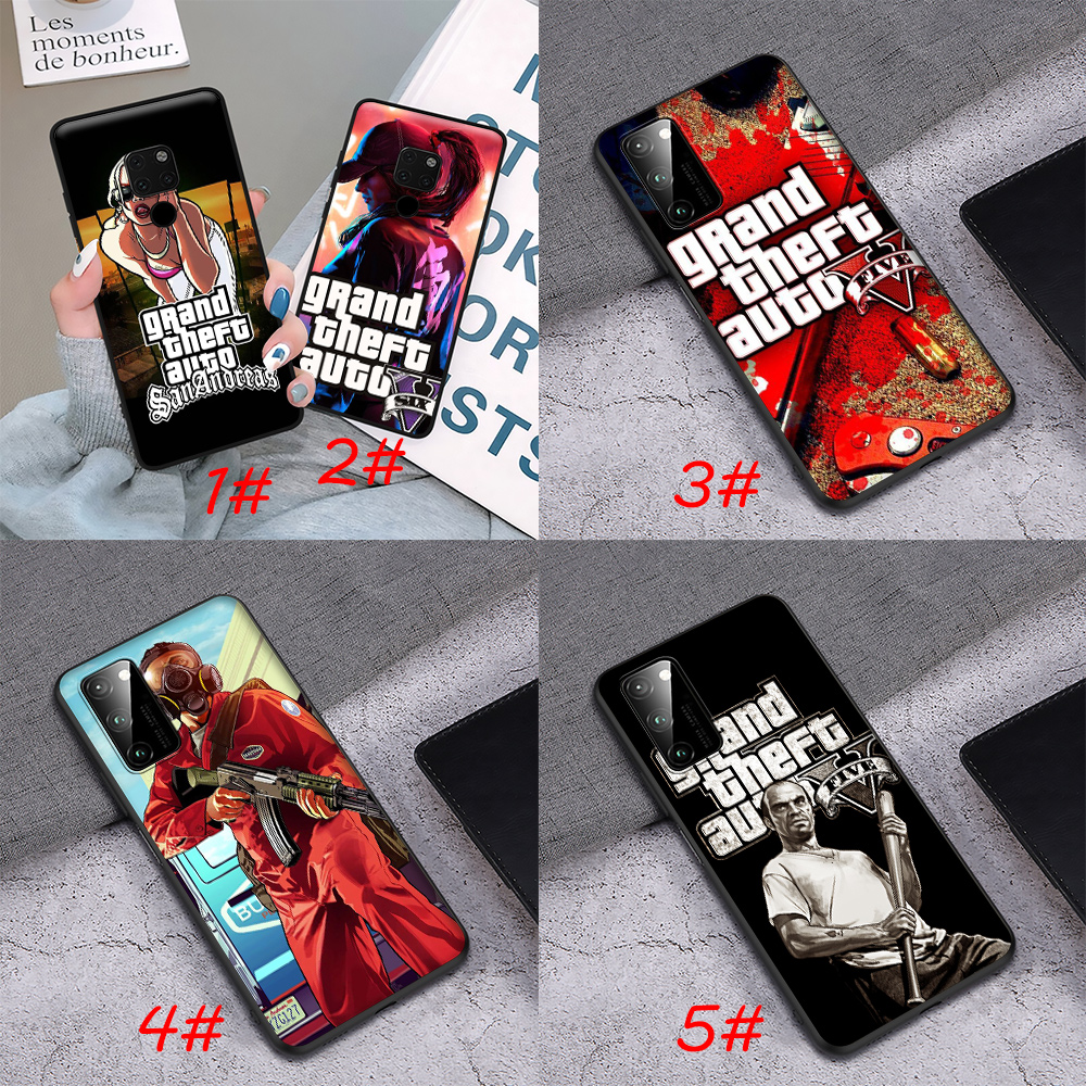 Ốp Điện Thoại Mềm Hình Game Gta 5 Grand Theft Fy61 Cho Huawei P8 P30 P40 P Smart Z Plus Pro Max Lite