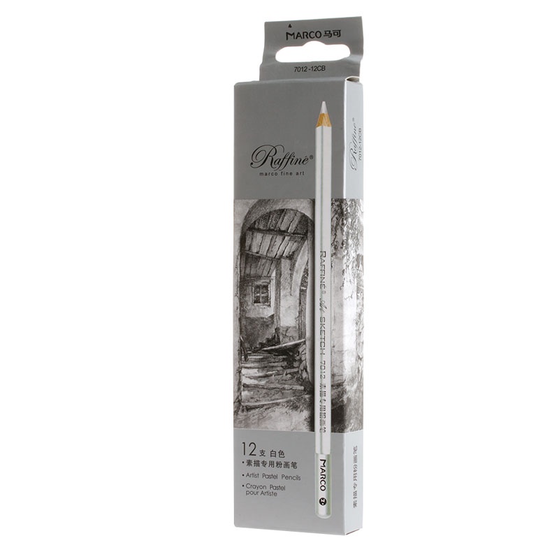 Set 12 Bút Chì Màu Trắng Không Độc Hại Cho Họa Sĩ