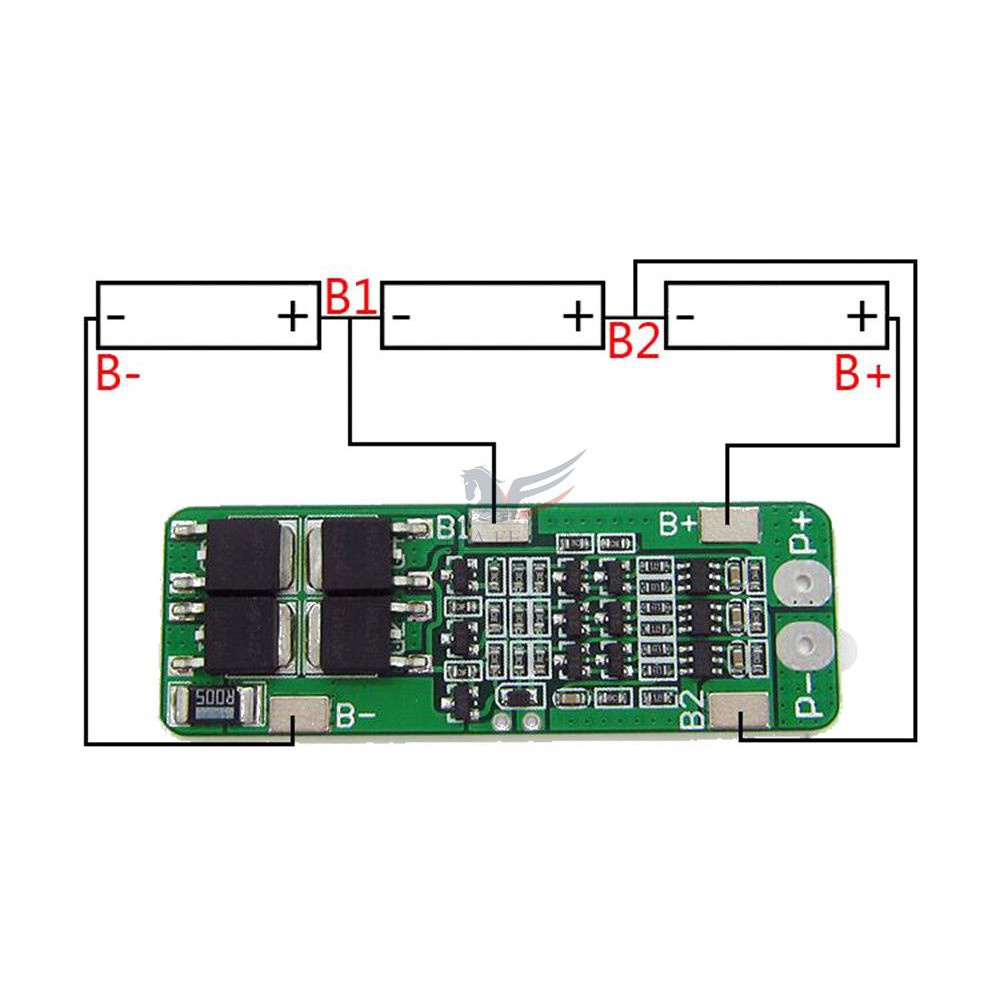 Mạch sạc xả 3 cell pin 18650 12.6V dòng xả 10A, 20A cân bằng có bảo vệ