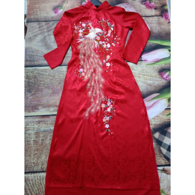 Áo dài gấm 4tà