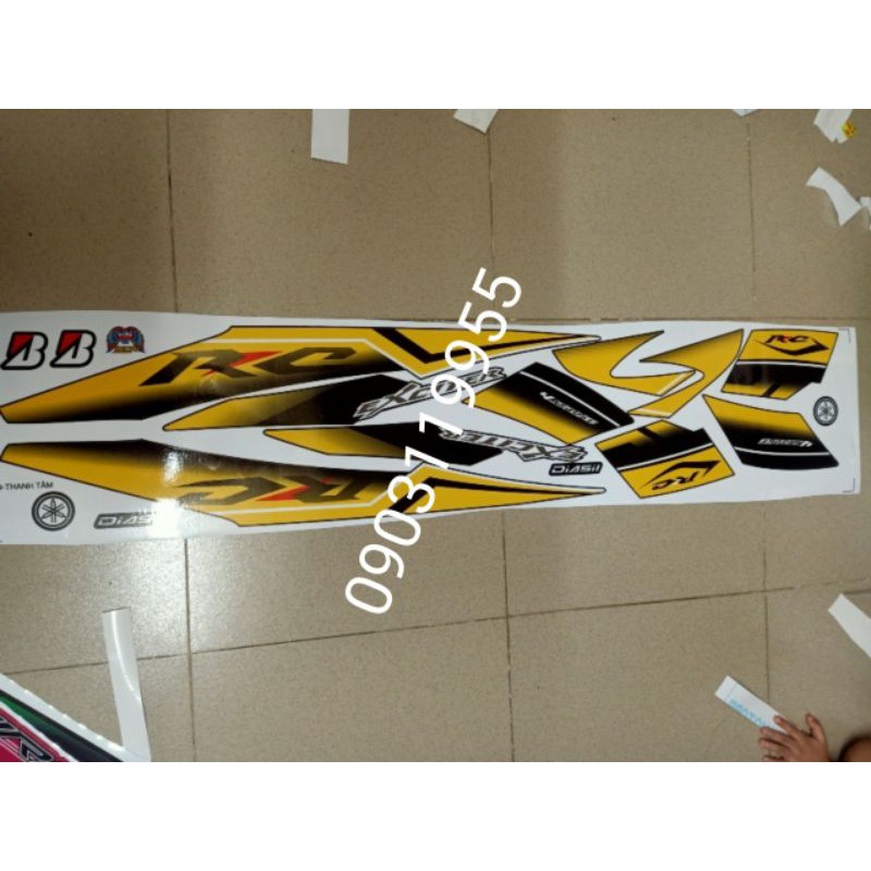 tem rời exciter 135 đen phối vàng rc - drcal ruby