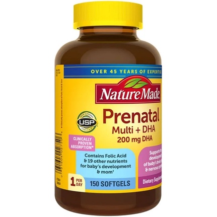 Viên Uống Vitamin Bầu Nature Made -Prenatal Multi+ DHA 150 viên Mỹ, Date Xa