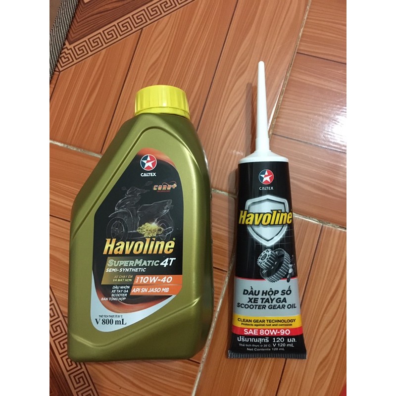 [Chính hãng] Dầu láp xe tay ga Caltex Havoline Scooter Gear Oil 80w90 120ml