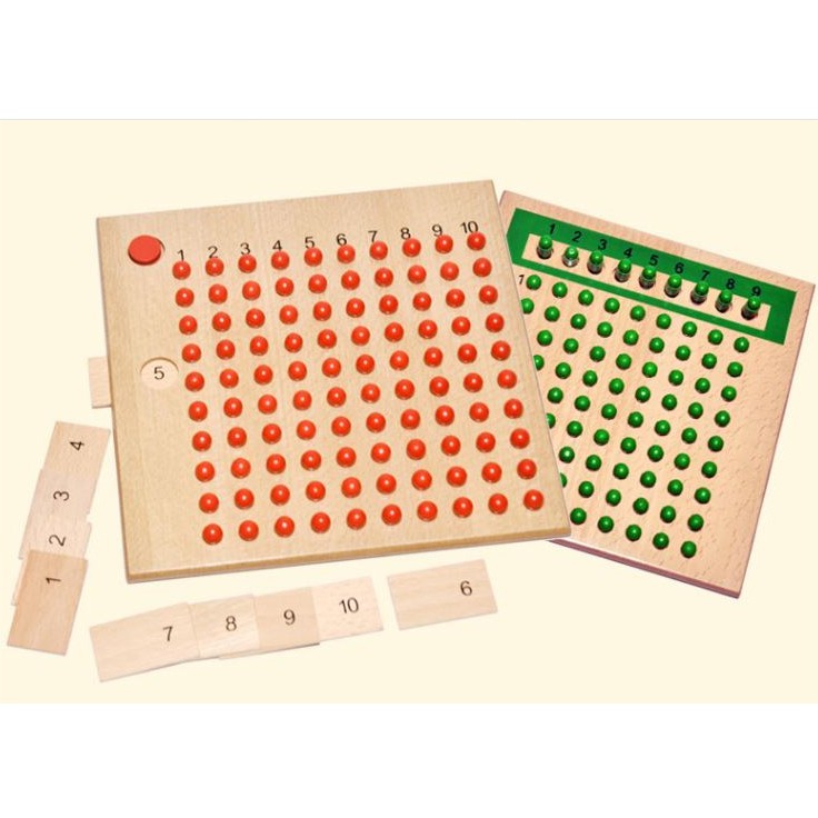 Giáo cụ Montessori - Bộ nhân chia có hộp đựng