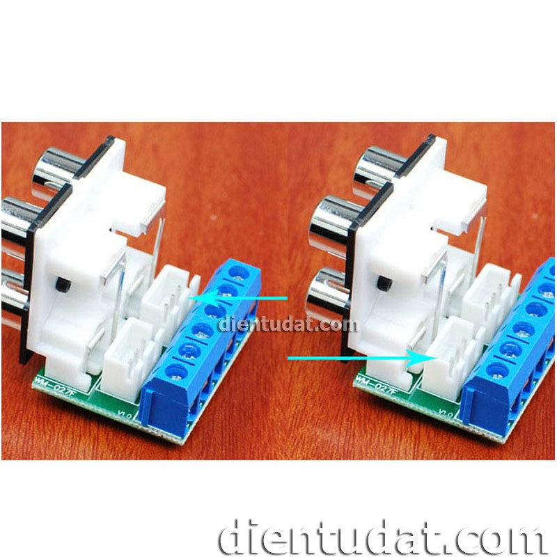 Mạch chuyển jack RCA đôi - domino - header connector