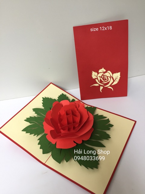 Bông Hoa 4 - Flower - Thiệp  3D (size 12x18)