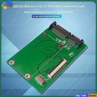 Bảng mạch chuyển đổi cha.1.8 inch zif / ce ssd sang 7 + 15 22 pin sata male