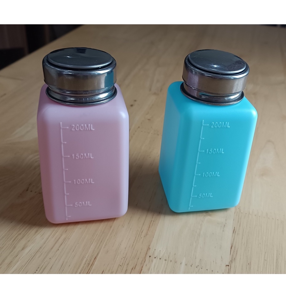 Lọ đựng cồn phòng sạch chống tĩnh điện 200ml màu xanh dương, trắng,hồng dùng để chứa và sử dụng cồn, chất tẩy rửa