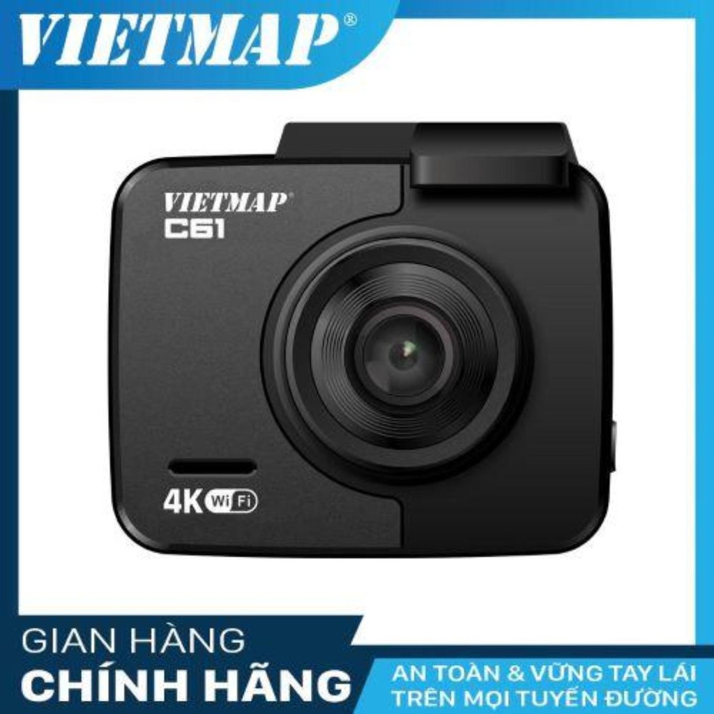 [Hỗ Trợ Lắp Đặt Miễn Phí Tận Nơi] CAMERA HÀNH TRÌNH VIETMAP C61 UHD 4K CẢNH BÁO GIỌNG NÓI KÈM THẺ NHỚ