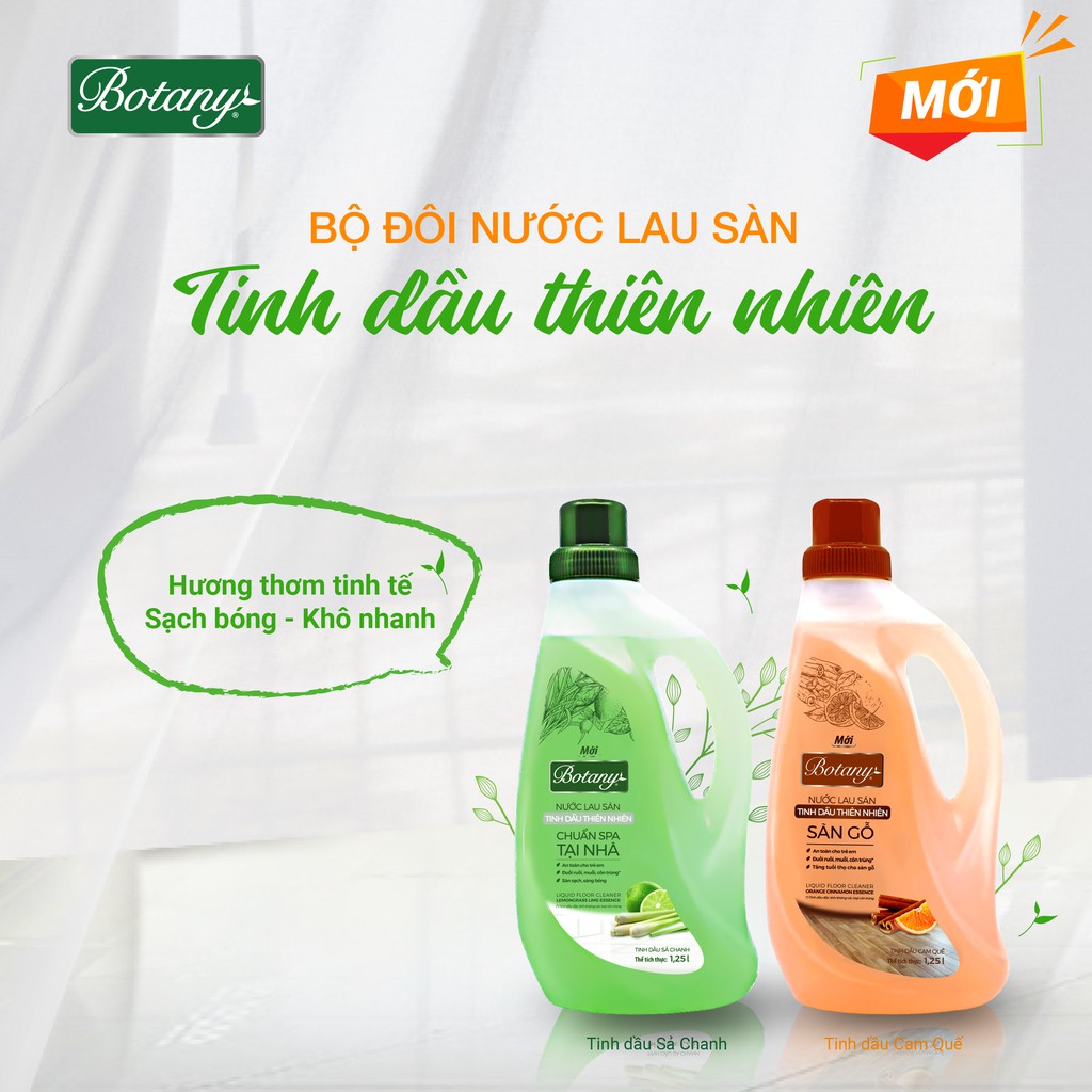 Nước Lau Sàn Botany Tinh Dầu Cam Quế 1.25 lít