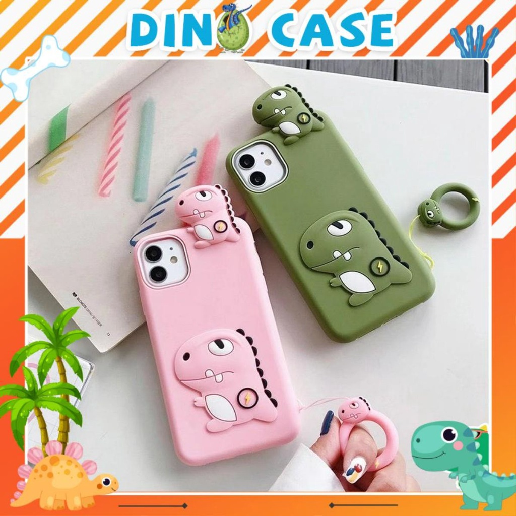 Ốp lưng iphone thú leo khủng long tia chớp kèm móc đeo 6/6s/6plus/6splus/7/8/7plus/8plus/x/xs/xsmax/11/12/promax/pro