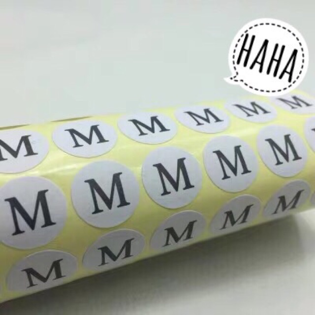 Decal size dán chữ số S M L XL XXL - 250 miếng dán | BigBuy360 - bigbuy360.vn