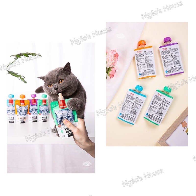Súp thưởng nắp vặn Wanpy 90gr dành cho mèo