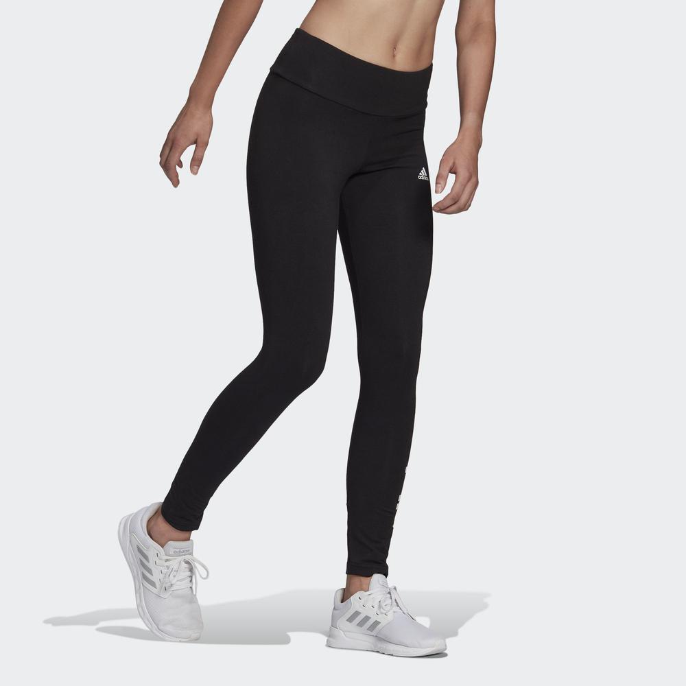 Quần Bó adidas Nữ Quần legging cạp cao logo Essentials Màu đen GL0633