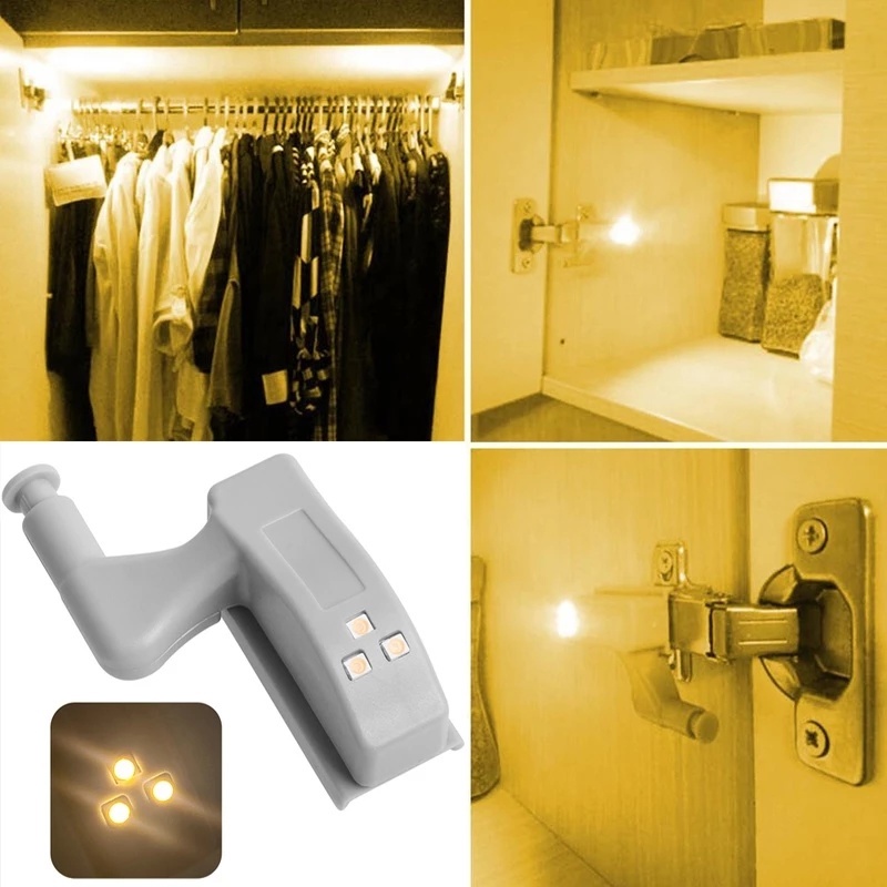 1 đèn LED cảm biến gắn bản lề cửa tủ tiện dụng