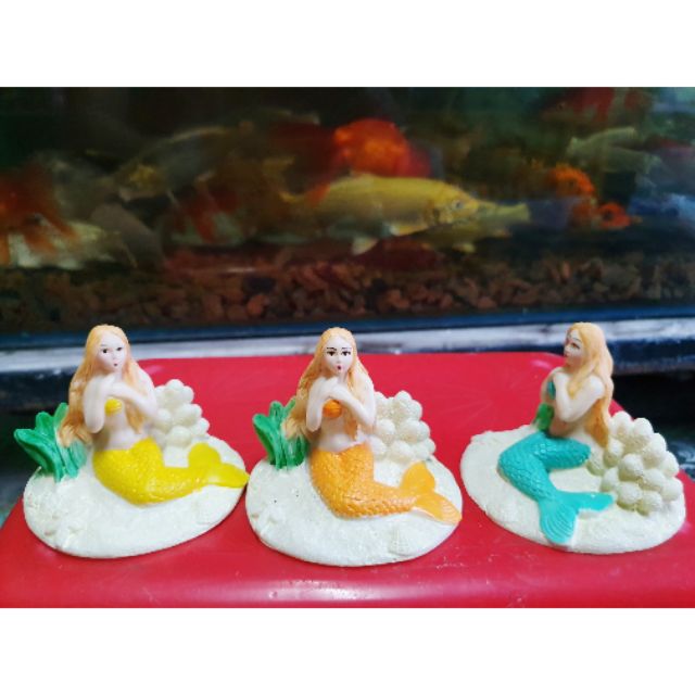 NÀNG TIÊN CÁ TRANG TRÍ HỒ CÁ NON BỘ DÀI 7CM CAO 6CM