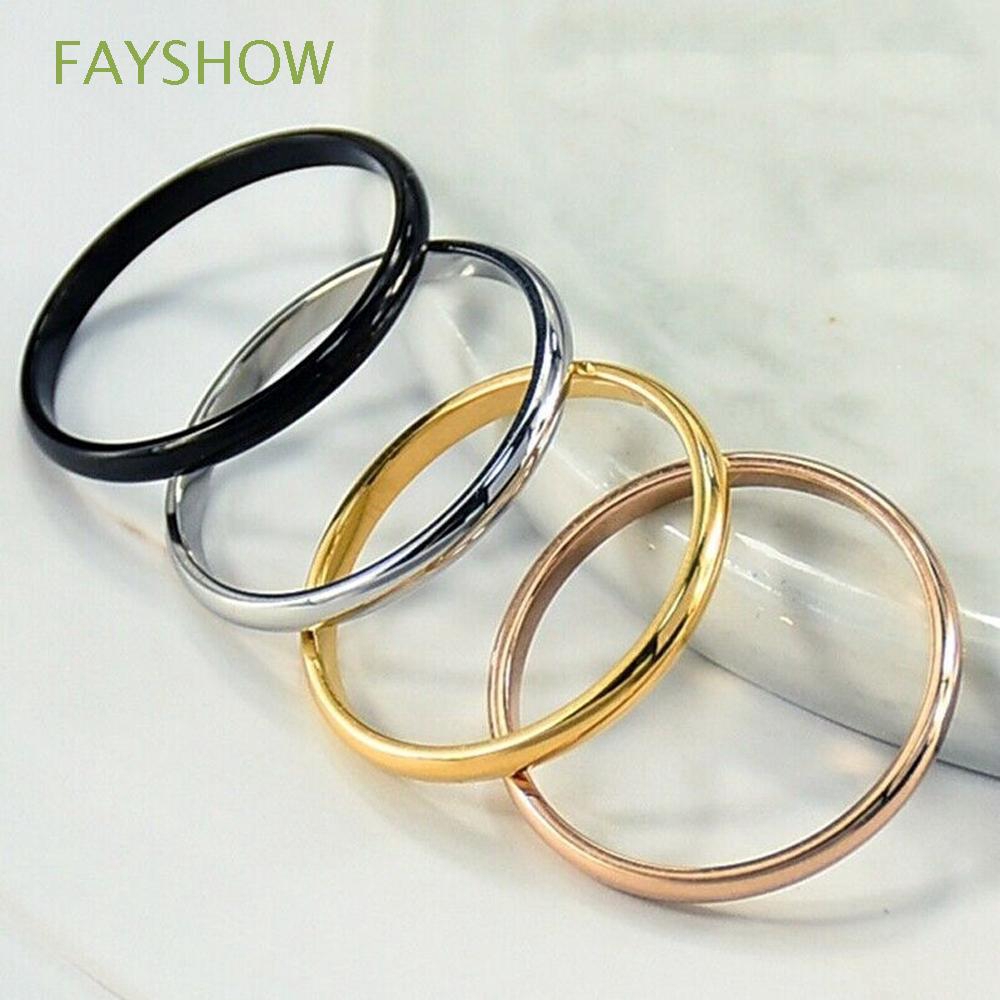 Nhẫn đơn giản kích thước 3-10 rãnh 2mm mỏng đường kính 2mm