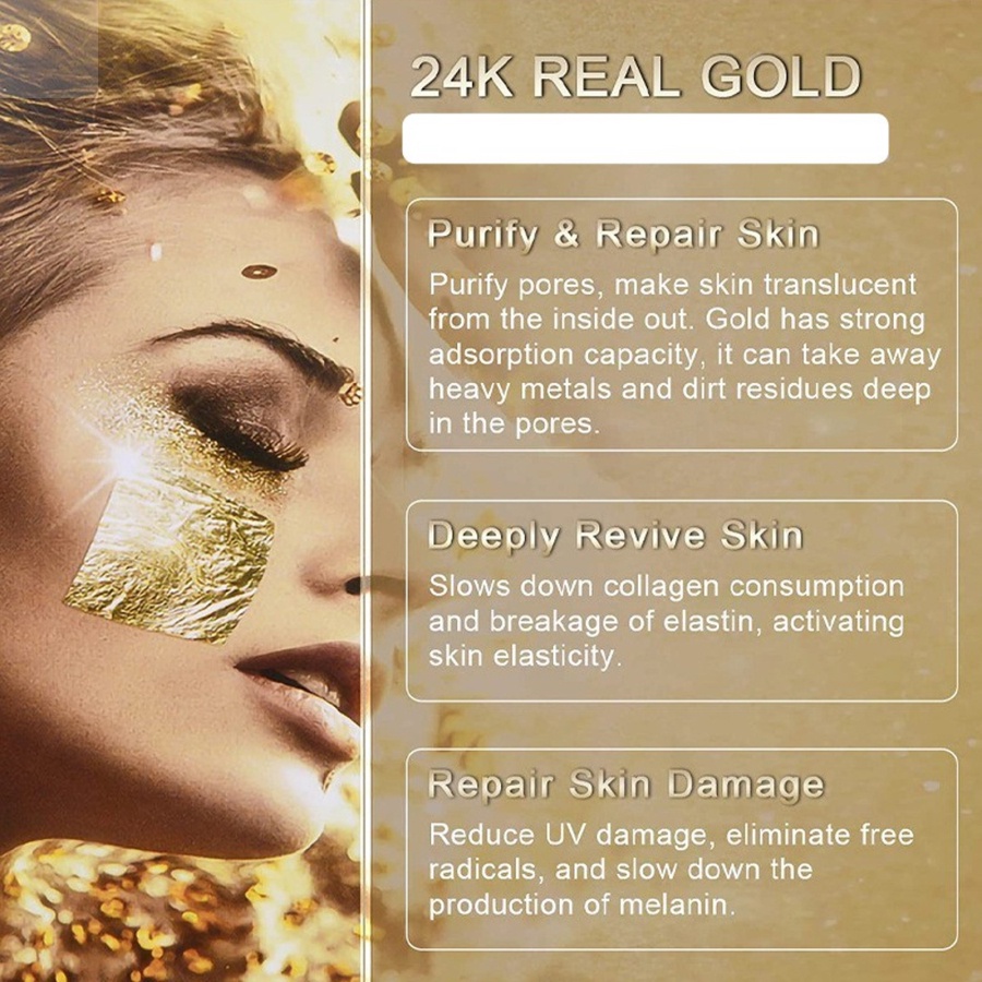 Mặt Nạ Vàng 24K Dạng Lột Loại Bỏ Mụn Đầu Đen Làm Sạch Sâu Dưỡng Ẩm Làm Trắng Da