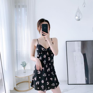 Váy Lụa 2 Dây Có Lót Ngực X11