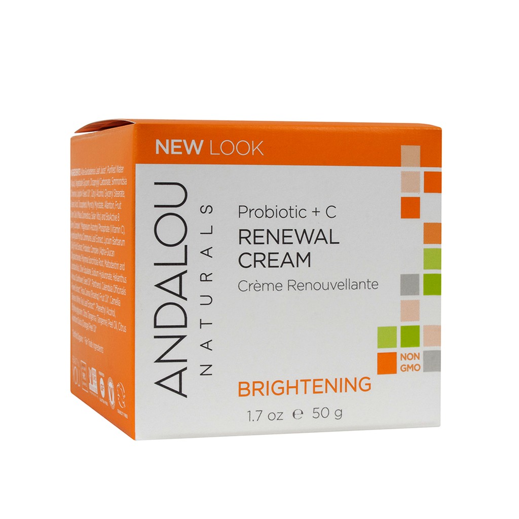 Kem dưỡng tái tạo da ANDALOU NATURALS PROBIOTIC + C RENEWAL CREAM BRIGHTENING 50ml